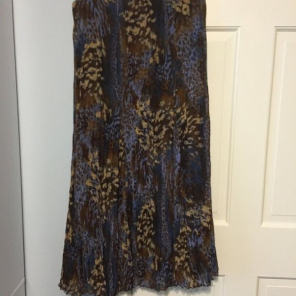 RUBY RD. LADIES SIZE 6 PULL ON SKIRT ELASTIC WAIST MULTI-COLOR PLEATED & LINED - Picture 1 of 4